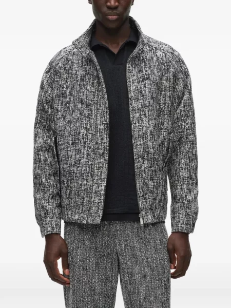 Bouclé geacă Karl Lagerfeld negru