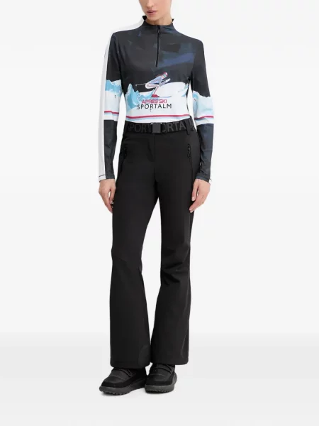 Lung top Sportalm cu imagine negru