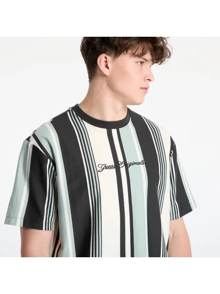 Тениска Guess Originals дамска тюркоазено черно