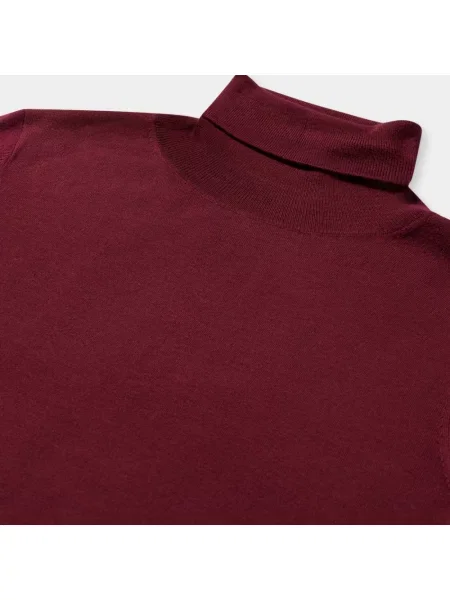 Sweter z golfem Brooks Brothers wełniany do golfa czerwony
