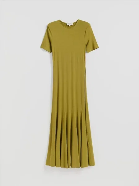 Reserved Rochie maxi verde-oliv deschis verde