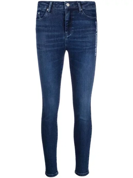 Skinny jeansy skinny Karl Lagerfeld niebieskie