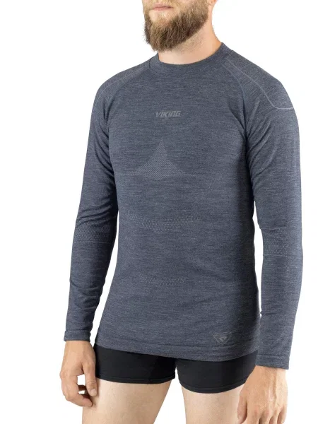 Koszulka termoaktywna Viking Lava longsleeve Merino PrimaLoft szara