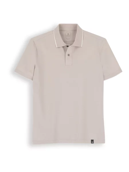 Boggi Milano Tricou nisipiu / negru alb