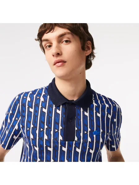 Поло Lacoste голубое