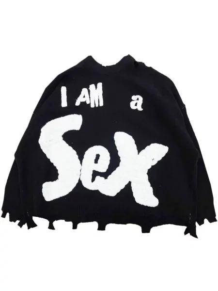 Pulover Saint Mxxxxxx cu broderie negru