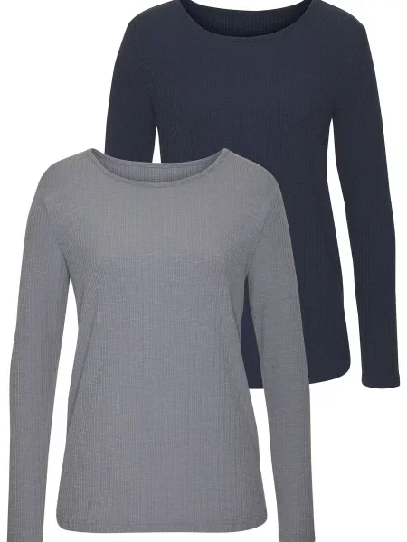 VIVANCE Tričko námořnická modř šedá