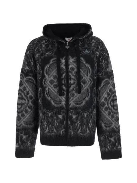 Hanorac cu glugă Casablanca de mohair negru