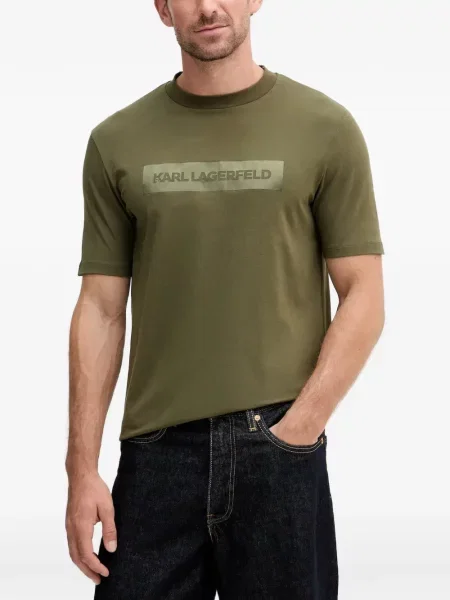 Tricou Karl Lagerfeld cu autograf verde