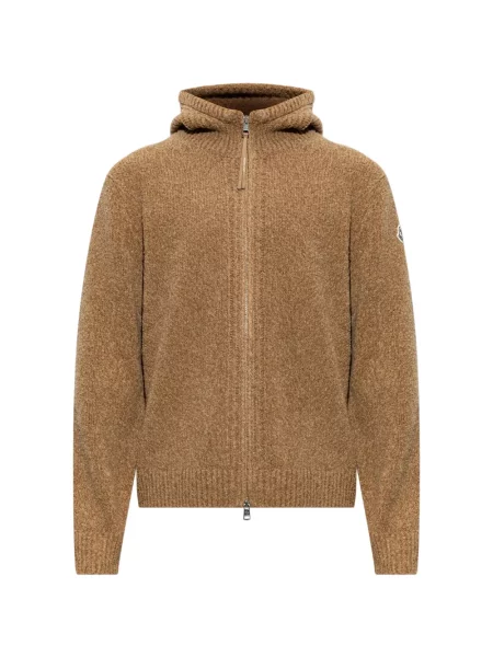 Cardigan Moncler cu glugă maro