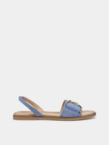 Замшевые босоножки Geox голубые