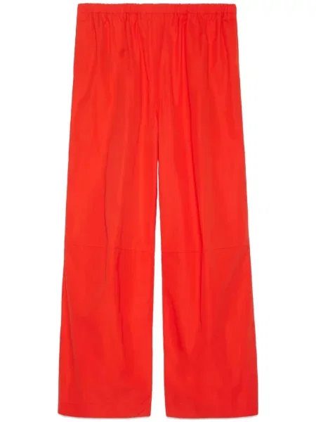 Poplínové kalhoty Gucci červené