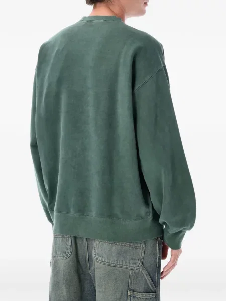 Pulover Carhartt Wip cu autograf verde