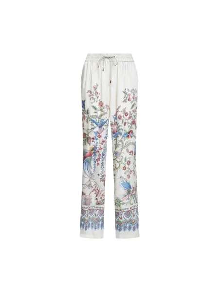 Wielobarwność spodnie Etro z nadrukiem