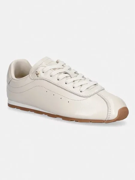 Tommy Hilfiger BELLA SNEAKER LEATHER sneakers pentru femei din piele bej