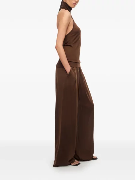 Pantaloni 12 Storeez de mătase maro