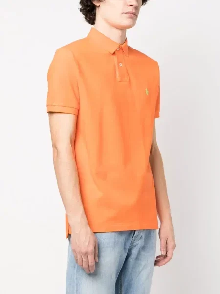 Șapcă Polo Ralph Lauren cu broderie de mătase cu buline portocaliu