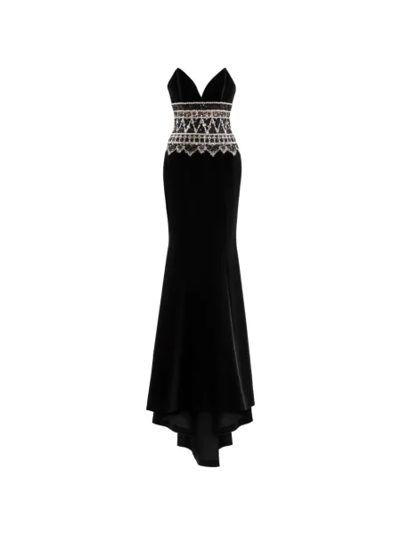 Rochie Saiid Kobeisy cu broderie de costum negru