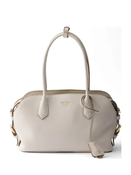 Geantă shopper Prada din piele alb