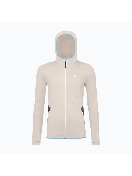 Bluză pentru femei ORTOVOX Fleece Hoody white chalk alb
