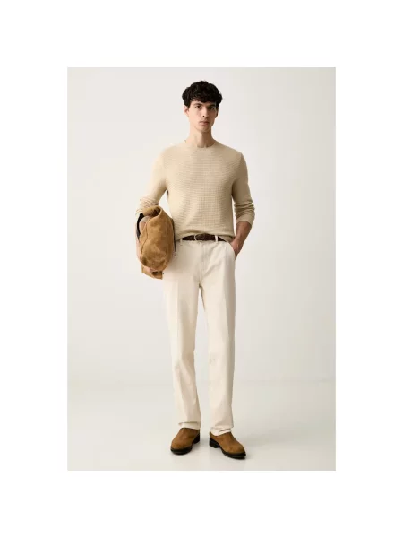 Dzianinowy sweter Trussardi beżowy
