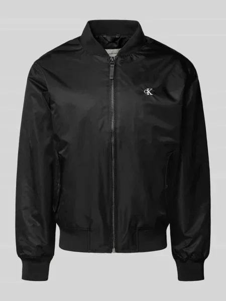 Bomberka z wyhaftowanym logo Calvin Klein Jeans czarna