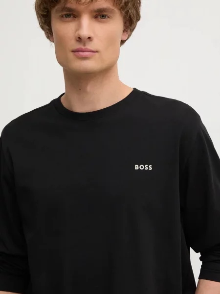 Лонгслів Boss Orange однотонний чорний