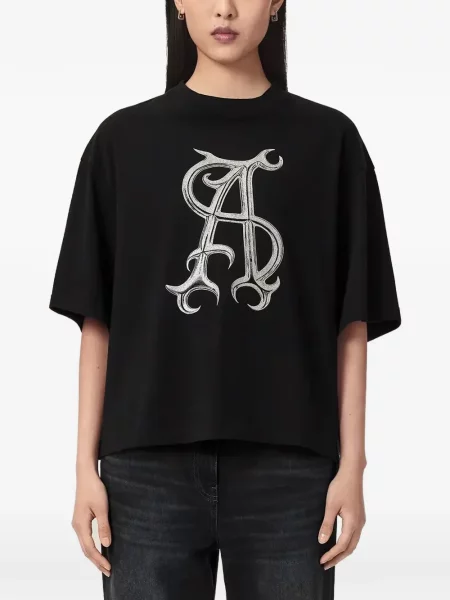 Tricou Allsaints cu imagine negru