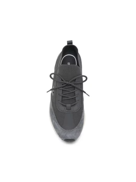 Sneakersy Emporio Armani zamszowe z siateczki szare