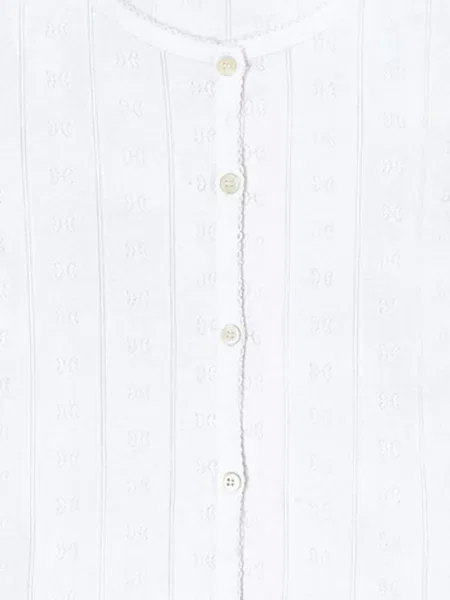 Cardigan Ganni tricotate alb