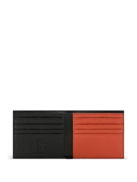 Portofel Armani Exchange cu autograf negru