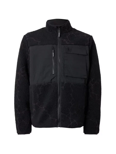 Volcom Jachetă fleece maro închis negru