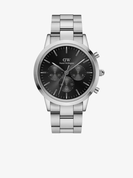 Daniel Wellington óra Iconic Chronograph ezüst női fekete