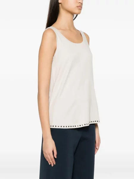 Top 's Max Mara fără mâneci albastru