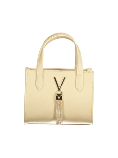 Lniana shopperka Valentino By Mario Valentino beżowa