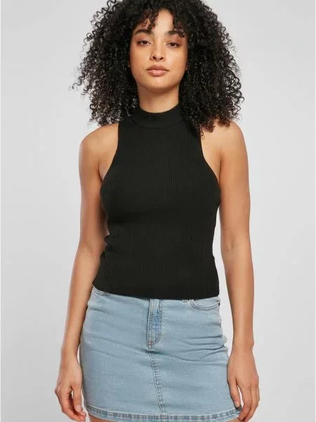 Top Urban Classics tricotate scurt negru