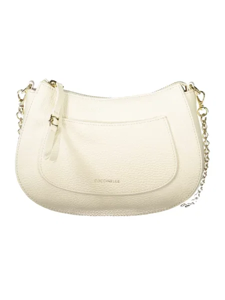 Torebka crossbody Coccinelle skórzana biała