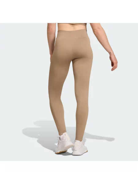 Pletené tělocvična kalhoty Adidas Performance hnědé