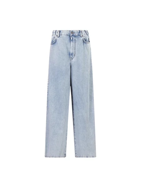 Szerokie jeansy Weekend Max Mara niebieskie