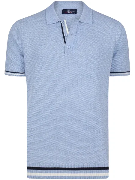 Jimmy Sanders Svetr marine modrá / světlemodrá bílá