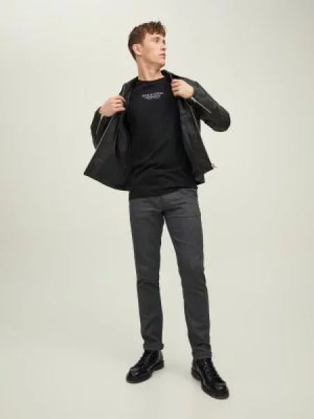 JACK & JONES Majica ARCHIE rdeča bela črna