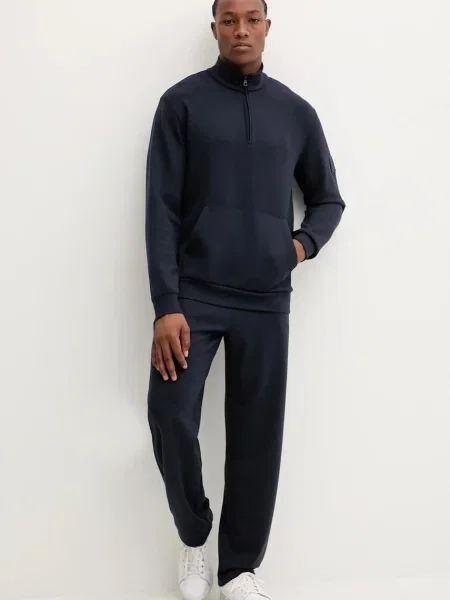 Emporio Armani bluza gładka granatowy