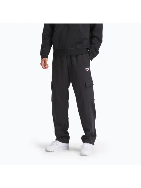 Мъжки панталон Reebok Identity Small Logo OH Cargo черен/бял/векторно червен бяло