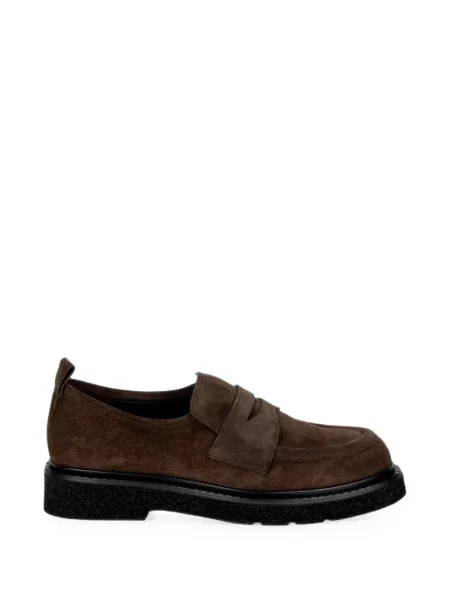 Chiloți Guglielmo Rotta din piele de căprioară slip-on maro