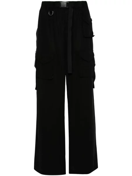 Pantaloni cargo Y-3 din țesătură twill negru