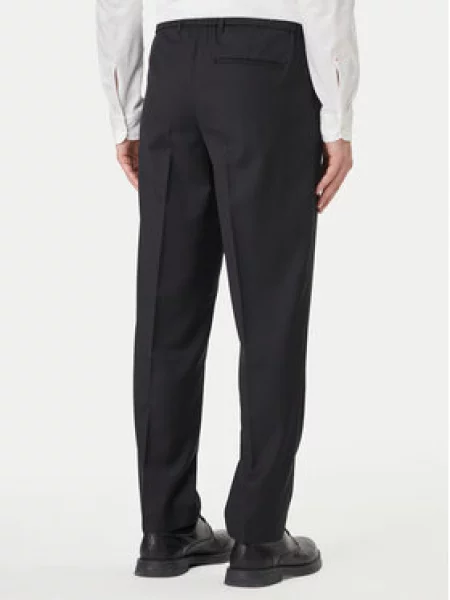 Calvin Klein Hlače iz tkanine Tapered Fit črna
