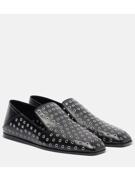 Pantofi loafer Jimmy Choo din piele slip-on negru