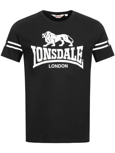 LONSDALE Tricou negru alb