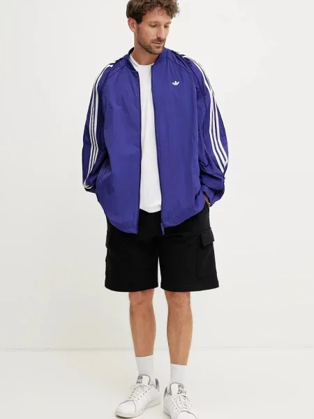 Adidas Originals kurtka SST TRACK TOP fioletowy przejściowa niebieska