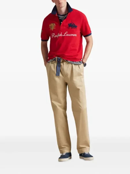 Ριγέ δερμάτινος κάλτσες Polo Ralph Lauren με κορδόνι μαύρο